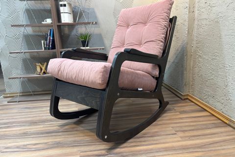 KONTES SALLANAN SANDALYE, PEMBE, WENGE SİYAH AYAKLI