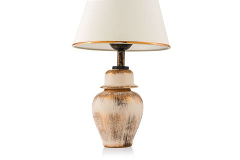 MACHETTE ABAJUR, SERAMİK, KREM GOLD