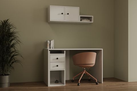 MAKSİMALİST ÇALIŞMA MASASI, 2 KAPAKLI 2 ÇEKMECELİ