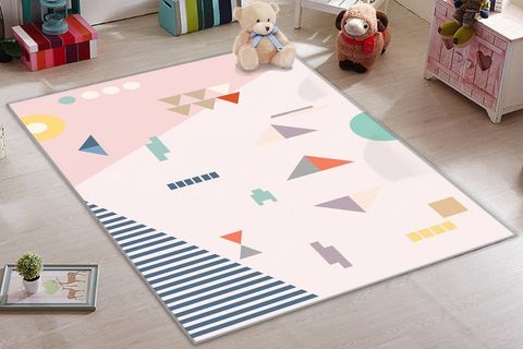 KARNAVAL SOFT GEOMETRİK ÇOCUK ODASI HALISI 120X175, PEMBE
