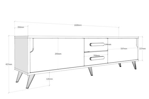 DECOROTİKA TEX TV ÜNİTESİ, CEVİZ