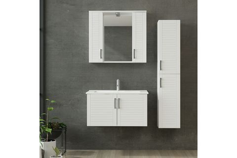 VERA BANYO DOLABI AS2K80, BEYAZ, 85CM