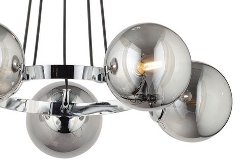 LAMPALUCE GHİACCİOLO DEKORATİF SARKIT AVİZE BEŞLİ KROM