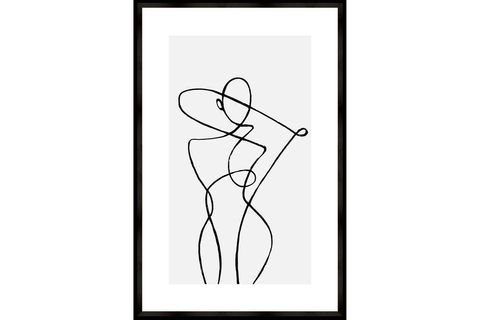 ABSTRACT DRAWİNG ÇOKLU TABLO SETİ, ÇERÇEVELİ, 33X48