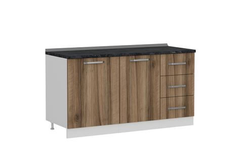MİNAR 155 CM MUTFAK DOLABI BEYAZ DORE 155-D1-ALT MODÜL