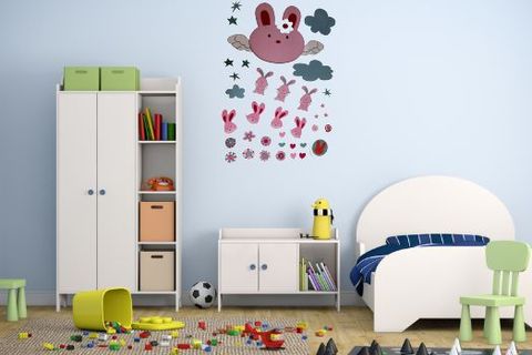 TAVŞAN DESENLİ DUVAR STİCKER