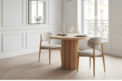 RAYMOND MUTFAK MASA TAKIMI, NATURAL AHŞAP, 2 SANDALYELİ