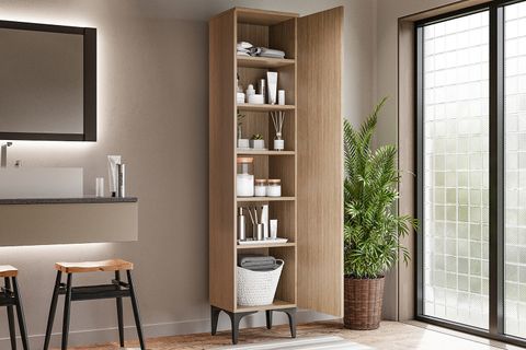 ÇETMEN COMFORT FLEX TEK KAPAKLI ÇOK AMAÇLI DOLAP CEVİZ