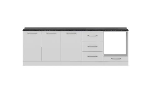 MİNAR 250 CM MUTFAK DOLABI BEYAZ 250-B3-ALT MODÜL
