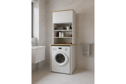 EDENA ÇAMAŞIR MAKİNESİ DOLABI, BEYAZ SAFİR