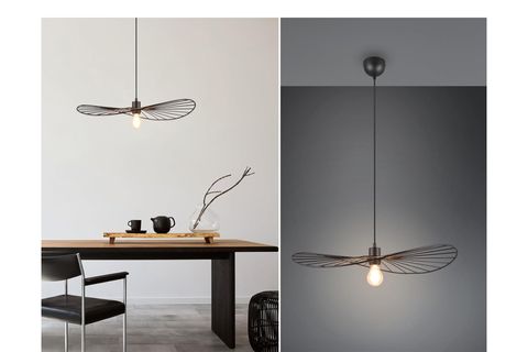 ZEYNEP ENDÜSTRİYEL SİYAH SARKIT KAFES AVİZE, 50 CM ÇAP