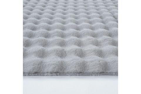 DARCİO BUBBLE YUMUŞAK DOKULU POST HALI, OVAL, GRİ, 50X80