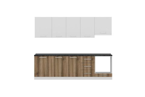 MİNAR EGE 270 CM MUTFAK DOLABI BEYAZ DORE 270-D5