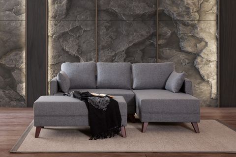 GLORİA MİNİ KÖŞE KOLTUK, GRİ, SAĞ KÖŞE