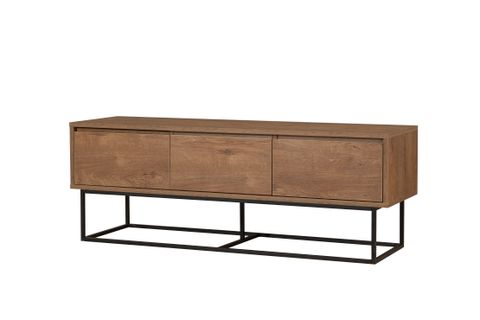 NEW LAXUS 3 ÇEKMECELİ KONSOL SEHPA TAKIMI, CEVİZ, 140CM