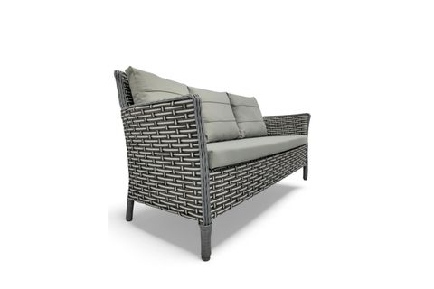 LENTA RATTAN ÜÇLÜ BAHÇE MOBİLYASI, GRİ