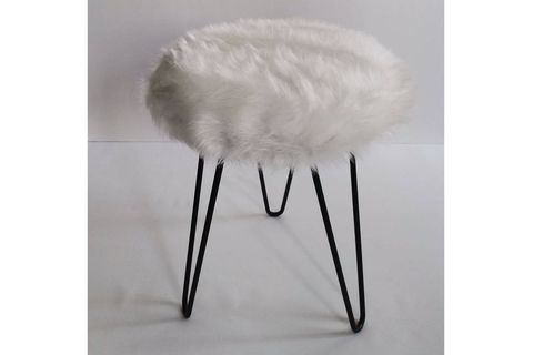 PELUŞ PUF, BEYAZ