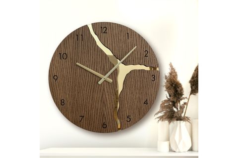 AHŞAP DUVAR SAATİ, KAHVERENGİ