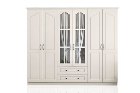 ASSOS PERDELİ 6 KAPAK 2 ÇEKMECELİ DOLAP, 210 CM