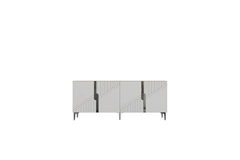 EVVA KONSOL VE TV SEHPASI SAFİRMEŞE BEYAZ SİLVER 180 CM KA1828DBS