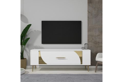 RETROP TV SEHPASI, 2CT, BEYAZ ALTIN