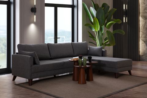 GLORİA KÖŞE KOLTUK, GRİ, SAĞ KÖŞE