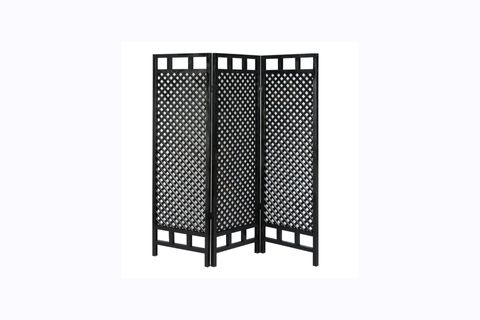 WOODENSA PARAVAN, AHŞAP, ÜÇ KANAT, SİYAH