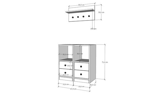BERA PORTMANTO, 4 ÇEKMECELİ, PRT-1067-Ç