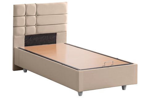 ALMADA BAZA BAŞLIK VE LETTO YATAK SETİ, BEJ, 90X200
