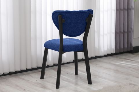 ELİS MUTFAK MASA TAKIMI, 4 SANDALYE, SİYAH, 110X70 CM, LACİVERT