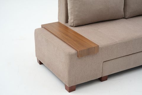 PERENNA YATAKLI ÜÇLÜ KOLTUK ŞÖNİL, CAPPUCCİNO