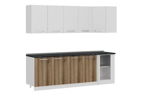 MİNAR 240CM KÖŞE MUTFAK DOLABI BEYAZ DORE K240D1