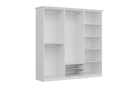LİVO GARDIROP, BEYAZ, 6 KAPAKLI