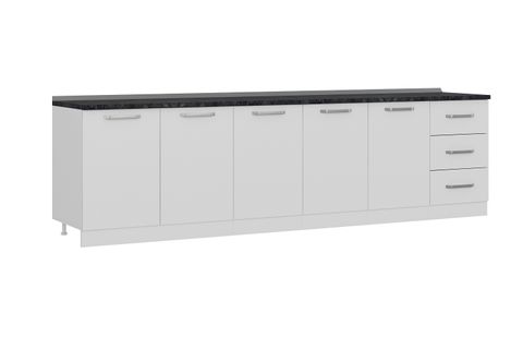 MİNAR 300 CM MUTFAK DOLABI BEYAZ 300-B2-ALT MODÜL