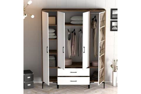 KUMSAL 4 KAPILI STP GARDIROP, LİDYA BEYAZ