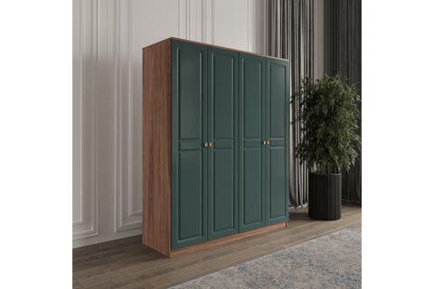 VİOLET GARDIROP, YEŞİL, 4 KAPAKLI