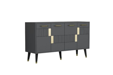 MODA KONSOL, 4 KAPAKLI, ANTRASİT ALTIN
