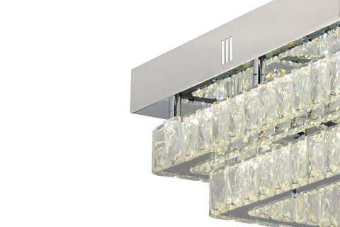 MODİNA 2 KATLI LEDLİ AVİZE, KROM