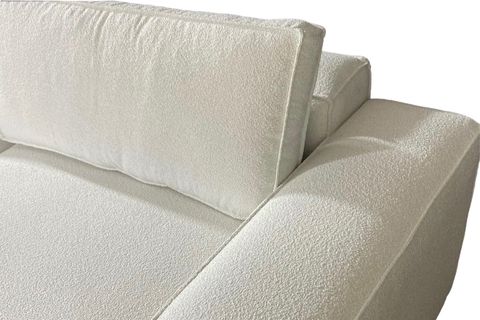 FRİD 2 MODÜL MODÜLER İKİLİ KANEPE, TEDDY, BEYAZ