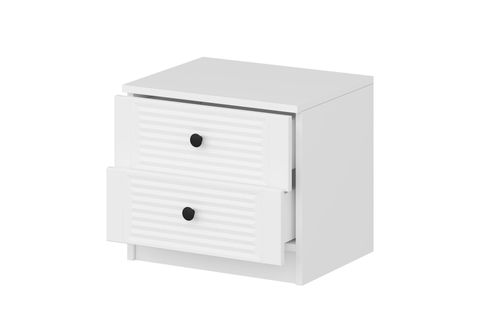 KALE KOMODİN, 2 ÇEKMECE BEYAZ MEBRAN PANJUR