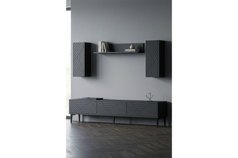 FERRO TV ÜNİTESİ, ANTRASİT, 180 CM, TVR1802A