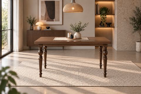 DAMLA COUNTRY MASA, AMERİKAN SANDALYE, CEVİZ, 125X80