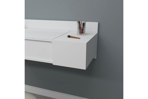 ZAKKUM RAFLI AYNALI DUVARA MONTE MAKYAJ MASASI, BEYAZ