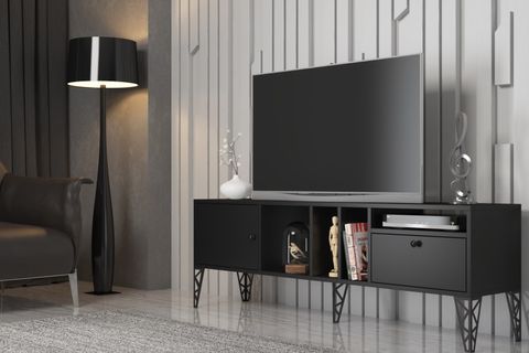 CERCEİ TV ÜNİTESİ, SİYAH, 160 CM