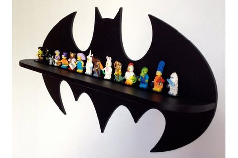 DFN WOOD BATMAN ŞEKİLLİ RAF KİTAPLIK DUVAR RAFI ÇOCUK ODASI RAF
