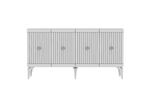 MİDAS KONSOL, BEYAZ GÜMÜŞ, 150 CM
