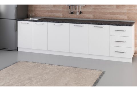 MİNAR 300 CM MUTFAK DOLABI BEYAZ 300-B1-ALT MODÜL