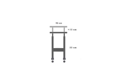 BAMBU YÜKSEKLİK AYARLI SEHPA, ATLANTİK ÇAM, 60X40