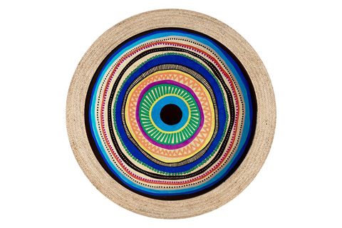 PARİA HOME JÜT ÖRME HALI, NAZAR BONCUĞU, 80X80