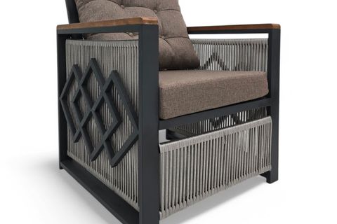 BERRA METAL ÜÇLÜ OTURMA GRUBU, GRİ